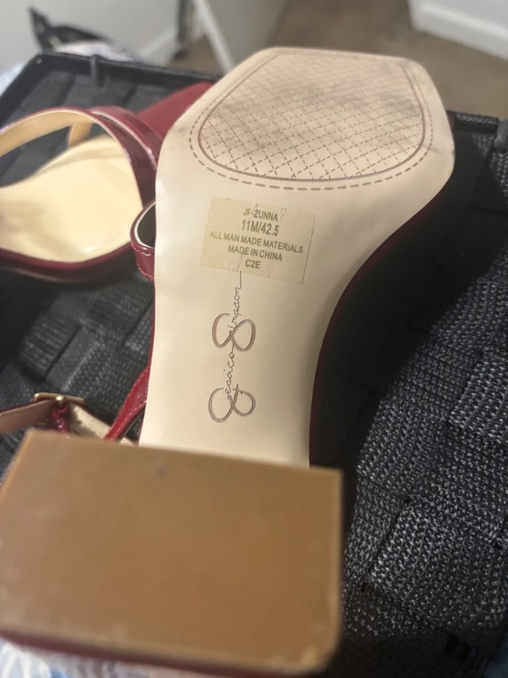 Size 11 - Jessica Simpsom Red Strappy Heels